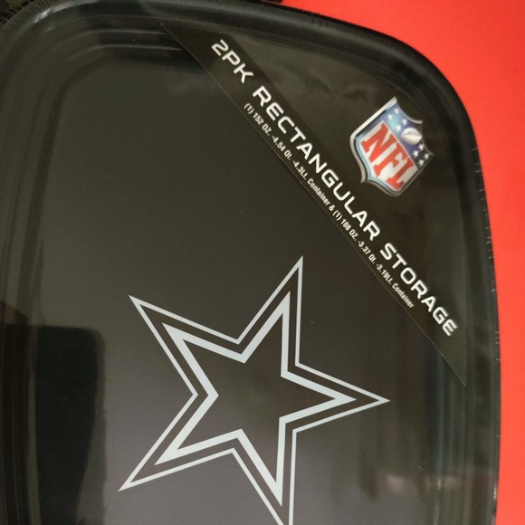 Dallas Cowboys 2pk Rectangular Container set - Picture 4 of 4
